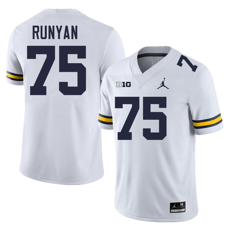 Jon Runyan Michigan Jersey,Michigan Wolverines #75 Jon Runyan Jersey Youth-White